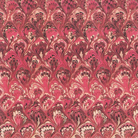 Red Marbelized Print Italian Paper ~ Tassotti